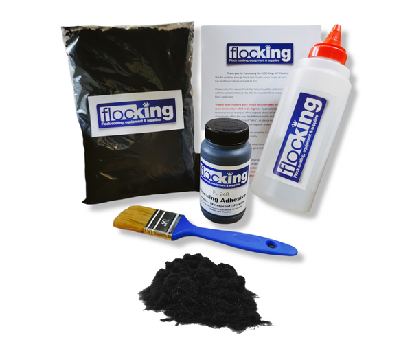 DIY Small Flocking Kit - BLACK Flock Powder Fibre Kit