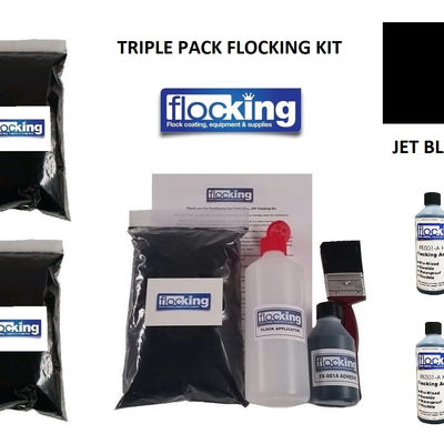 Flocking Flock Fibre Adhesive DIY Flocking Kit Triple Pack